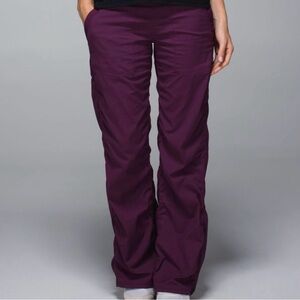 Lululemon Dance Studio Joggers sz 8 plum Unlined Rare *First Release EUC *31”
